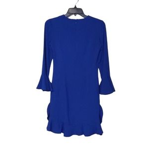 JILL STUART Womens Blue Short Sleeve Square Neck Crop Top